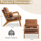 Karl home Mid-Century Modern Accent Chair, Living Room Chairs - Image 2