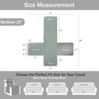 Quilted Recliner Covers, Water-Repellent Recliner Slipcovers, Recliner Covers - Image 6