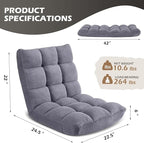 Folding Floor Gaming Chair 14-Poistion Cushioned Adjustable Floor Lazy Sofa - Image 3
