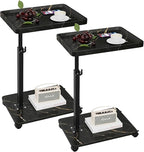 C Table End Table Adjustable Height, 360°Swivel TV Tray Table by Unknown
