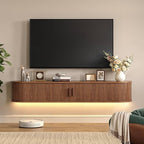 63" Floating TV Stand with Power Outlet by ONBRILL