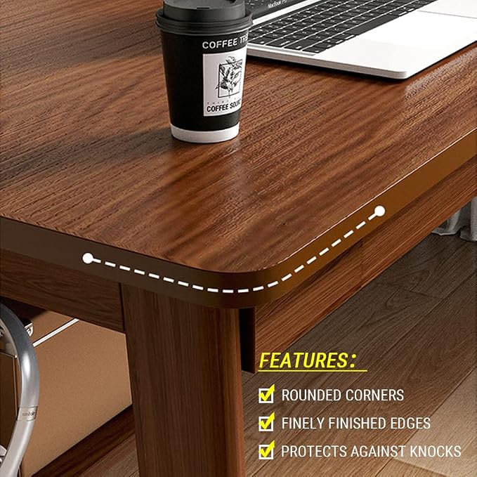 NELYE Mid-Century Long Desk Table - Image 3