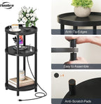 HOOBRO Set of 2 Small Round Side Tables - Image 7