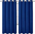 Blackout Curtains 52 x 72 inch/Royal Blue Curtains Set of 2 Panels/Thermal - Image 2