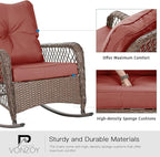 Patio Furniture Set 3 Pieces, Rocking Bistro Set - Image 5