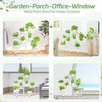 iDavosic.ly Plant Stand Indoor Outdoor, 9 Tier Corner Metal Flower Display - Image 3