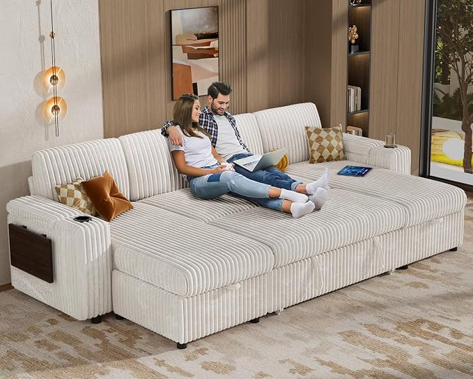 Vipbear 108" Modular Sectional Sleeper Sofa - Image 2