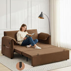 63" Velvet 3 in 1 Convertible Sleeper Sofa Bed, Pull Out Couch Bed Loveseat - Image 4