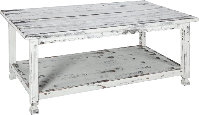 Country Cottage 42-Inch Farmhouse Coffee Table - Image 8