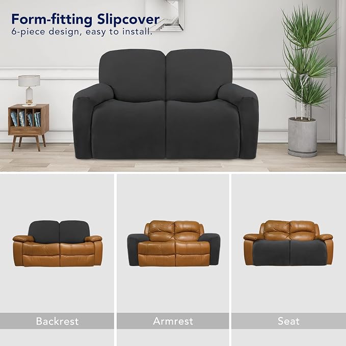 PureFit Super Stretch Loveseat Recliner Sofa Couch Cover - Image 4