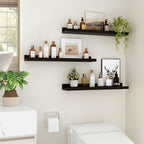 Floating Shelves for Wall, 24 inch Wood Floating Shelves Set of 2, Picture - Image 5