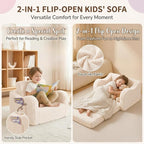 MOMCAYWEX Kids Sofa, 2-in-1 Flip-Out Foam Couch - Image 5