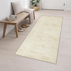 3x8 Washable Runner Rug：Modern Abstract Kitchen Soft Carpet Beige | - Image 3