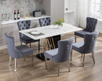 KCC Velvet Dining Chairs Set of 2, Upholstered High-end Tufted Dining Room Chair - Image 8