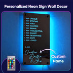 VEELU Personalized Custom Name Mirror LED Light Up Mirror, Wall Decor - Image 2
