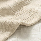 MIULEE Chenille Textured Throw Pillow Covers Beige 20x20 Set of 2 | Slubby - Image 2