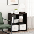 Furinno CUBICLE Book Shelf, 4-Cube Bookshelf, Extra Thick Frame Reversible - Image 2