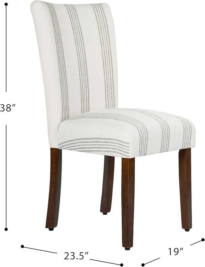 HomePop Classic Parsons Dining Chair- Brown Stripe - Image 3