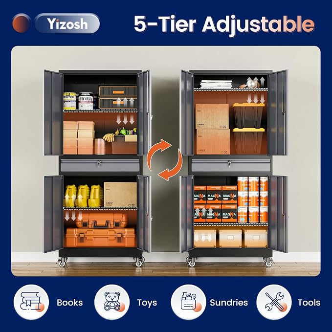 Yizosh Metal Garage Storage Cabinet - Image 5
