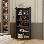 Dystler Display Cabinet with Doors and Adjustable Shelves, 5 Tier Display Case - Image 7