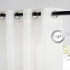 NICETOWN Sheer Curtains for Living Room 96 inches Long, Grommet Casual Style - Image 2