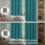 Simplebrand Ava Teal Short Blackout Curtains - Image 6