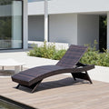 Folding Patio Chaise Lounge, Foldable Long Reclining Patio Seating Chairs by Asifom