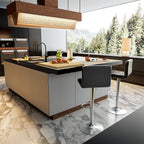 Homall Bar Stools Modern PU Leather Adjustable Swivel Barstools, Armless - Image 2