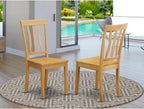 East West Furniture ANC-OAK-W Antique Dining Room Chairs - Image 4