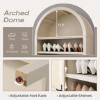 IFGET 71" Tall Arched Bookshelf, 7 Tiers Arch Bookcase - Image 3