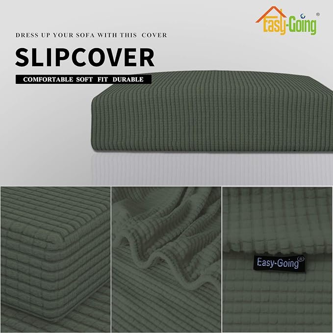 Easy-Going Stretch 1 Piece Couch Cushion Cover - Image 3