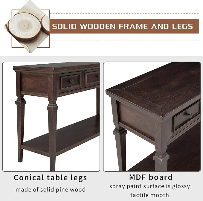 Harper & Bright Designs TREXM Classic Retro Style Console Table - Image 6