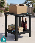 SERWALL Double Adirondack Side Table Rectangular End Table - Image 3