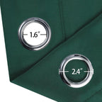 Blackout Curtains 52 x 120 Inch Long Dark Green Curtains Set of 2 Panels Room - Image 5
