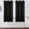 Black Blackout Curtains 40 x 63 Inch Length/Set of 2 Curtain Panels/Thermal by Lemomo