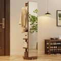 WoodsWhisper Full Length Mirror Coat Rack Solid Wood Floor Mirror 66"x12" Full by Unknown