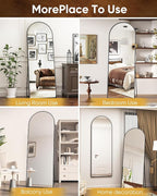 Antok 65" x22” Arched Full Length Floor Mirror, Free Standing/Wall Mount/Leaning - Image 6