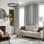 INOVADAY 100% Blackout Curtains 96 Inches Length 2 Panels Set, Back Tab/Rod - Image 5