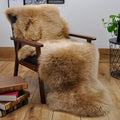 HUAHOO Premium Genuine Sheepskin Rug Brown Real Australia Sheepskin Natural by HUAHOO