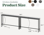 SUPERJARE 78.8 Inch Narrow Console Table - Image 3
