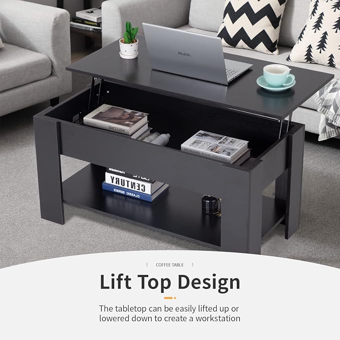 FDW 39.4" Lift Top Coffee Table - Image 4