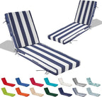 72x21x4in Lounge Cushions for Outdoor Furniture, Outdoor Lounge Chair Cushions by Odsiikly
