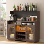 54" Coffee Bar Cabinet with Pegboard, Baskets & Movable Charging Station - Image 7