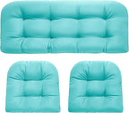 DANGHOOGY Wicker Chair Cushions, Waterproof Outdoor Loveseat Cushions by DANGHOOGYFurnitureCushions