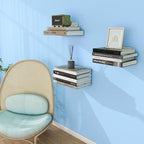 FENTEC Floating Book Shelves for Wall, Wall Mounted Invisible Floating Bookshelf - Image 8