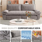 KEIKI 73.2" Queen Sleeper Couch, 3-in-1 Convertible Pull Out Sofa Bed - Image 5