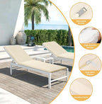 Outdoor Chaise Lounge Cushions for Patio, Waterproof Replacement Seat Cushions - Image 3