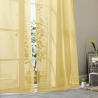 Sheer Curtains 63 Inch Length 2 Panels Set - Image 8