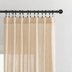 Joydeco Linen Curtains 72 Inch Length 2 Panel Sets, Light Filtering Curtains - Image 4
