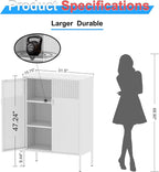 Washsemba 2 Mesh Door Metal Storage Cabinet - Image 2